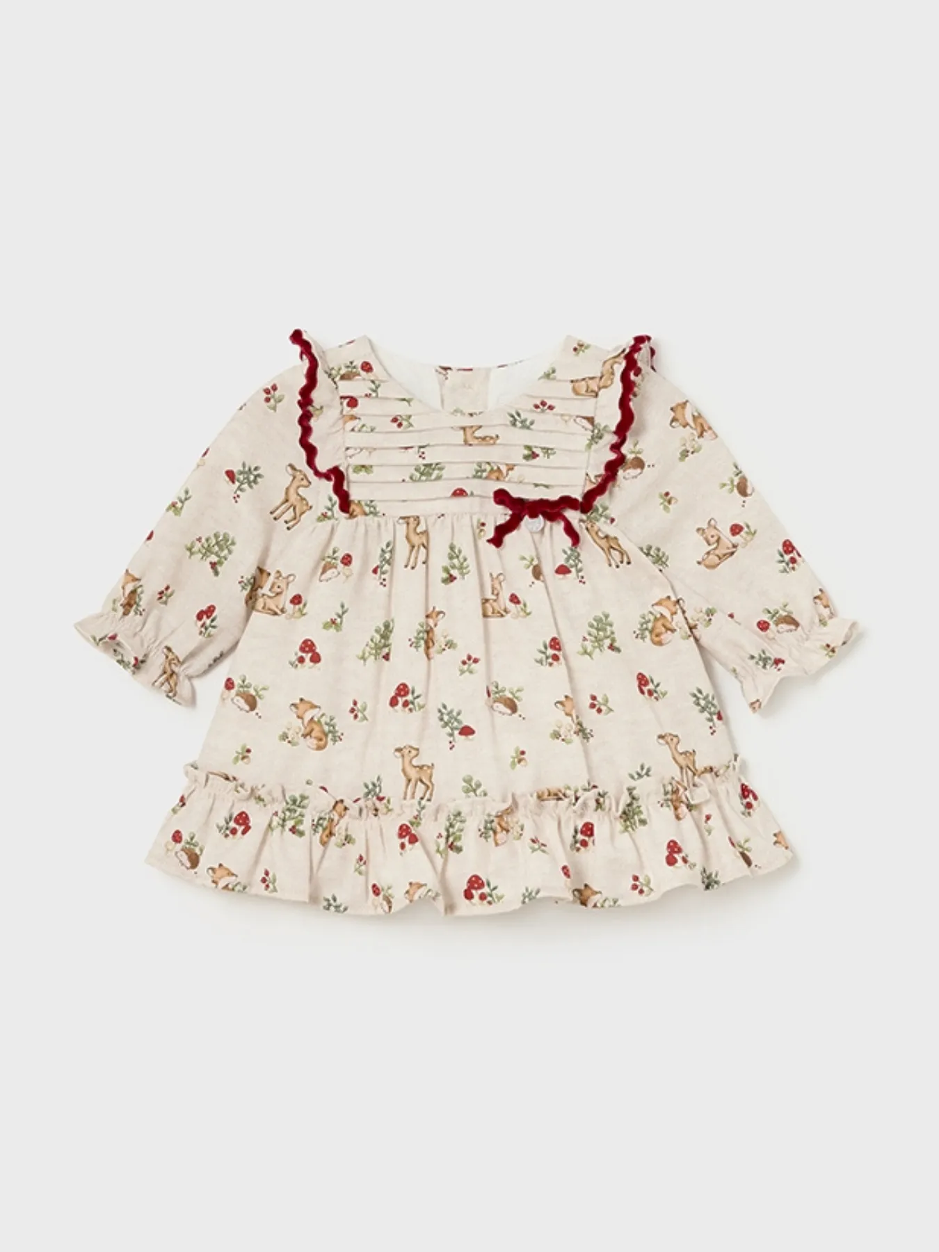 Mayoral Baby Girl Cream Festive Smock Dress