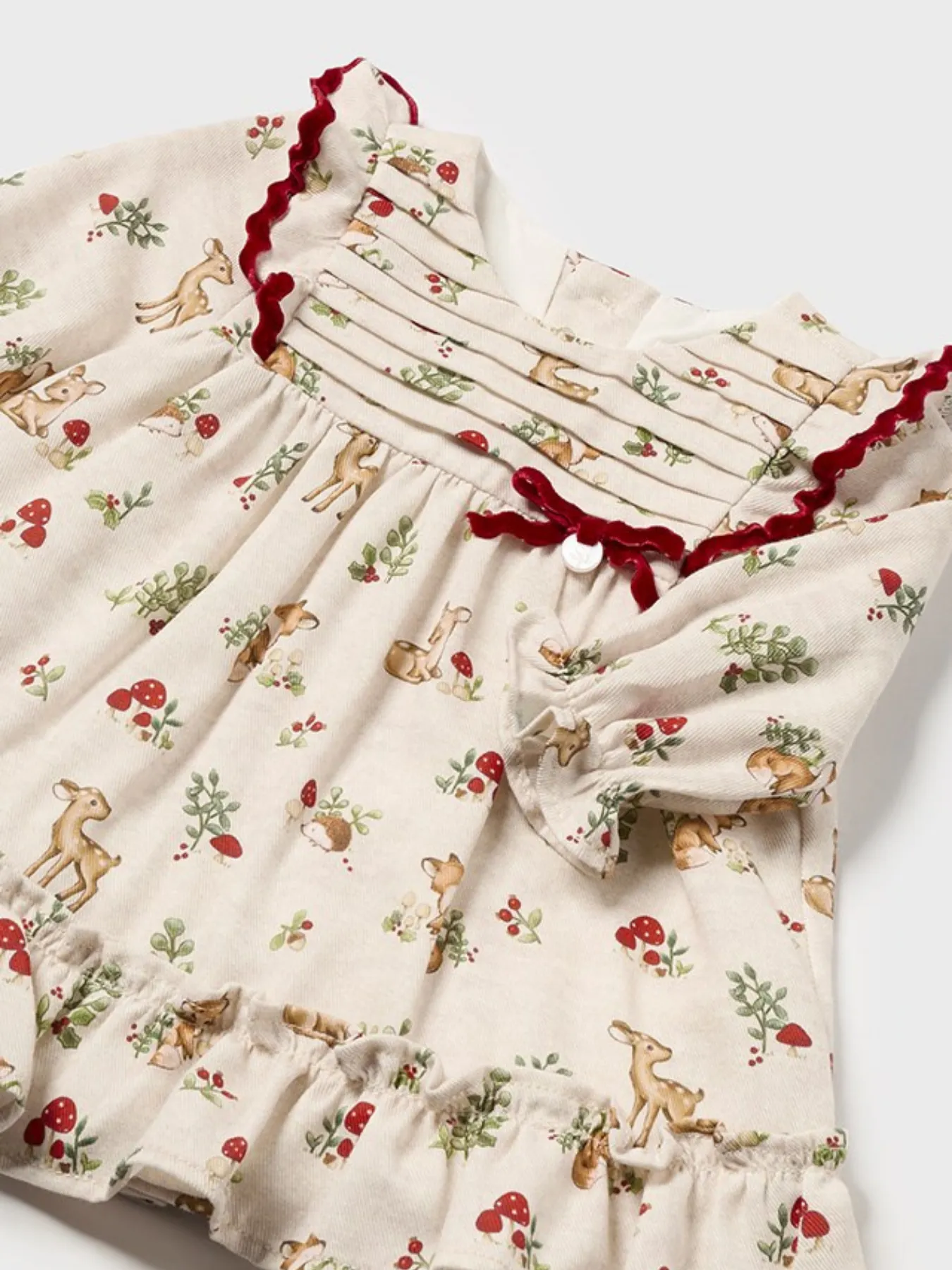 Mayoral Baby Girl Cream Festive Smock Dress