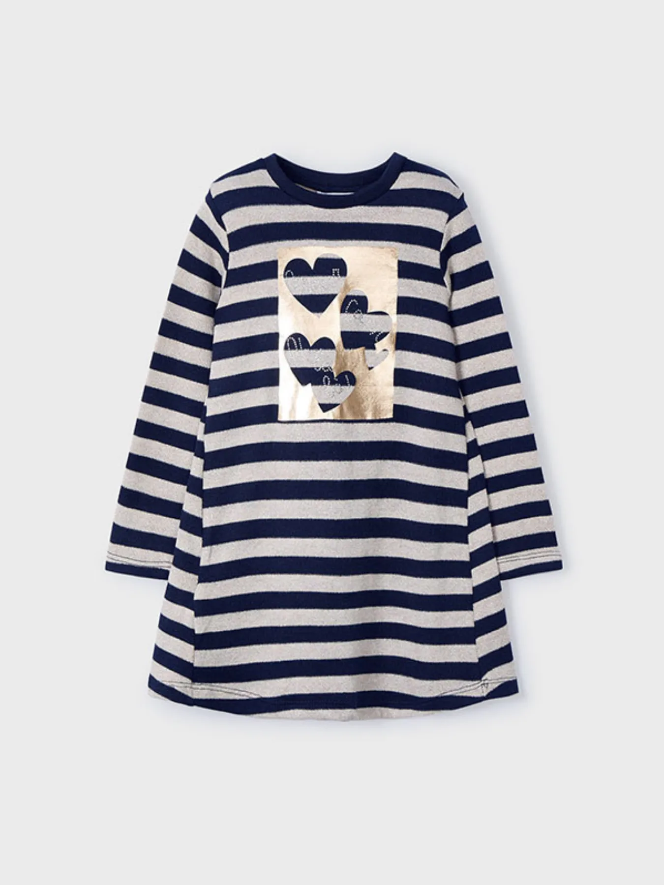 Mayoral Junior Girl Stripe Swing Dress - 2 Colours