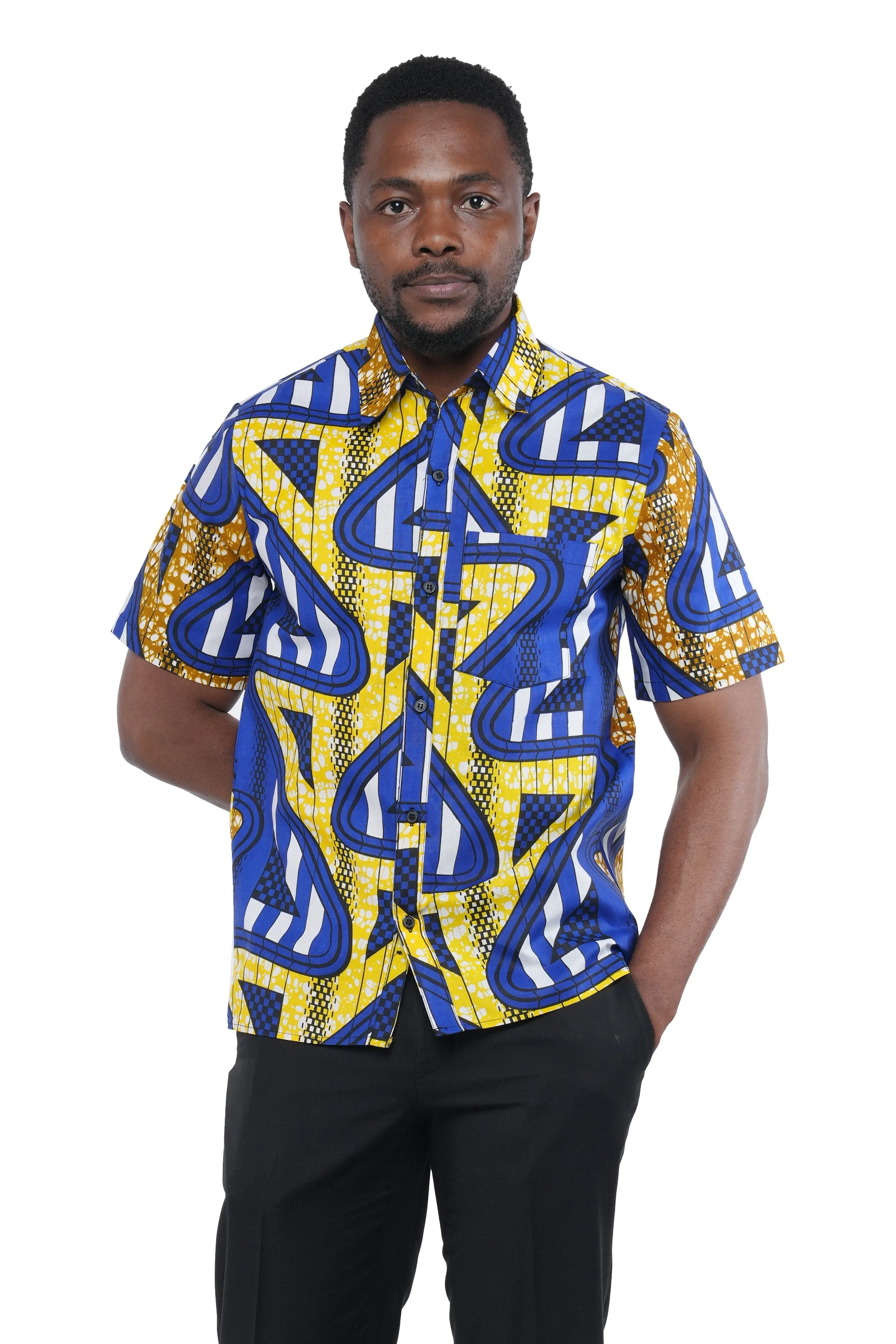 Men's African Print Short Sleeves Shirt