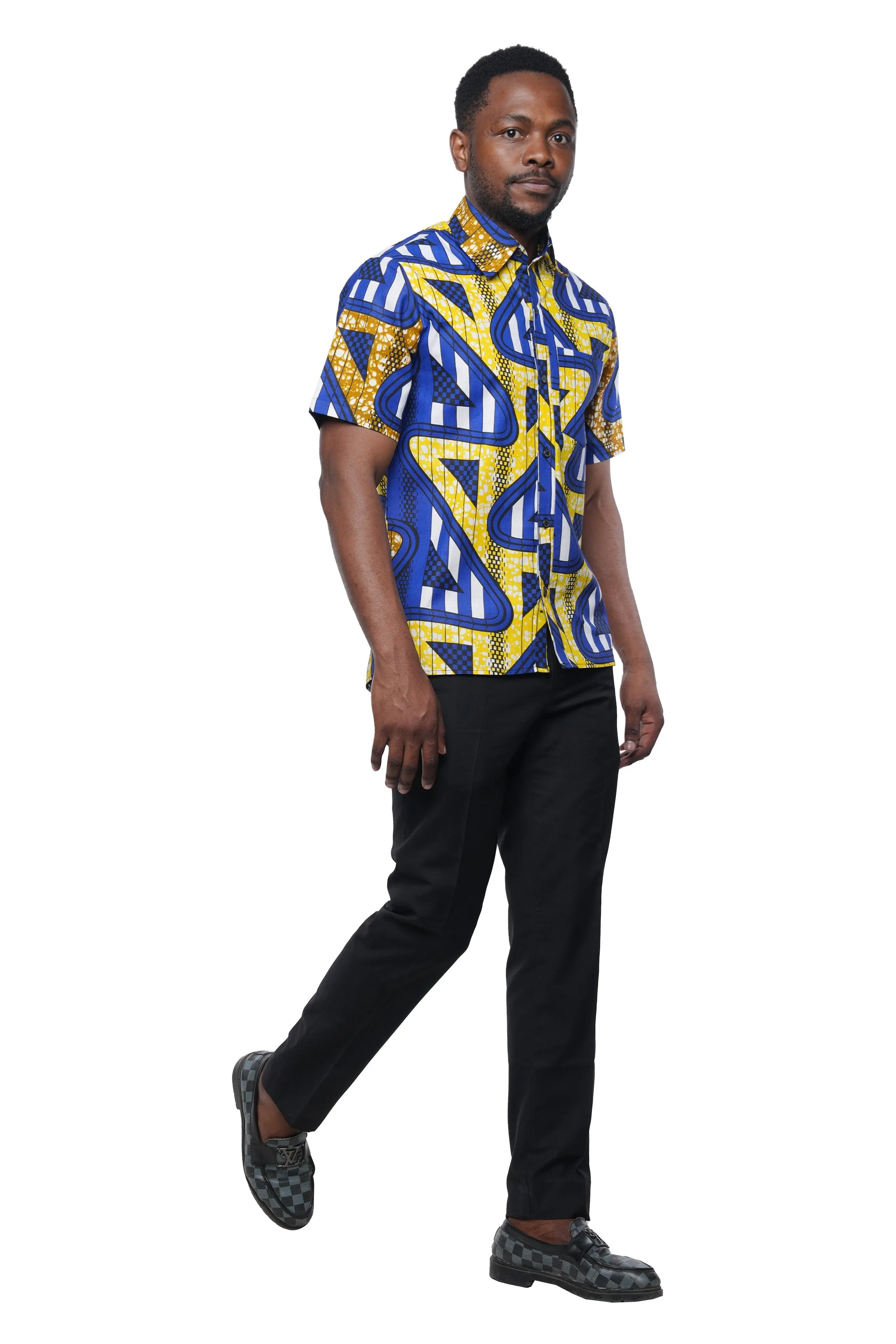 Men's African Print Short Sleeves Shirt
