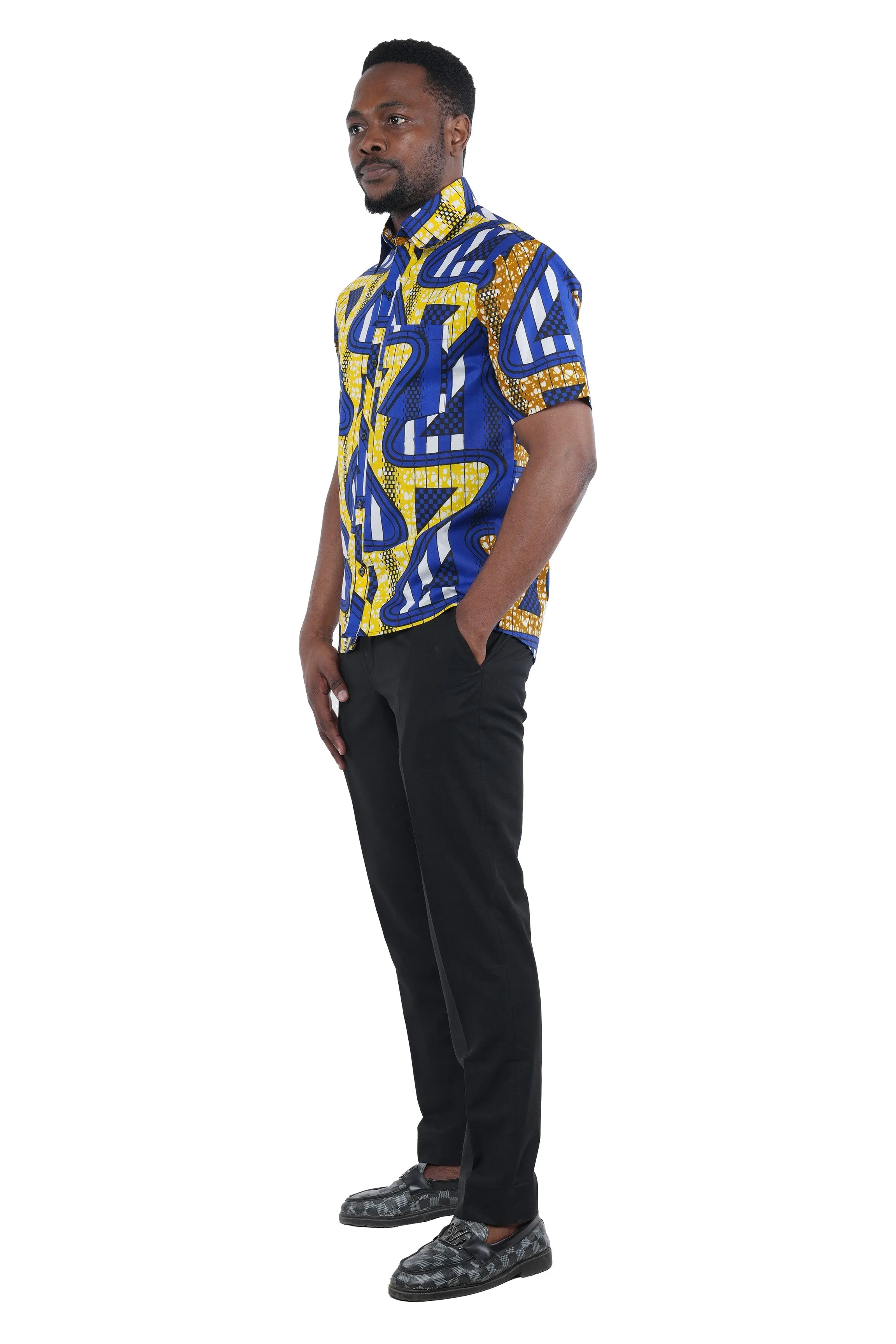Men's African Print Short Sleeves Shirt