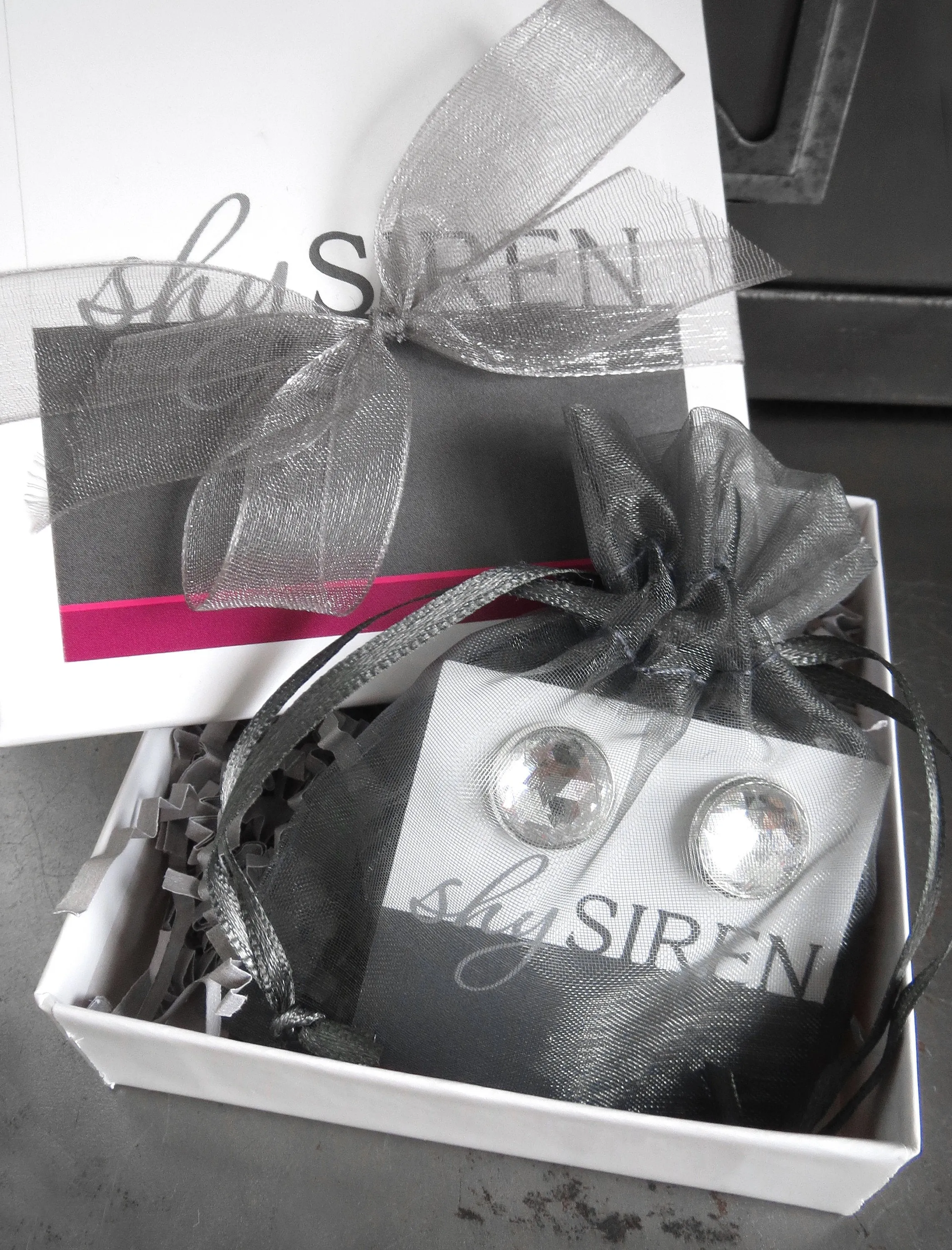 Mens Formal Silver Cufflinks with Clear Crystal