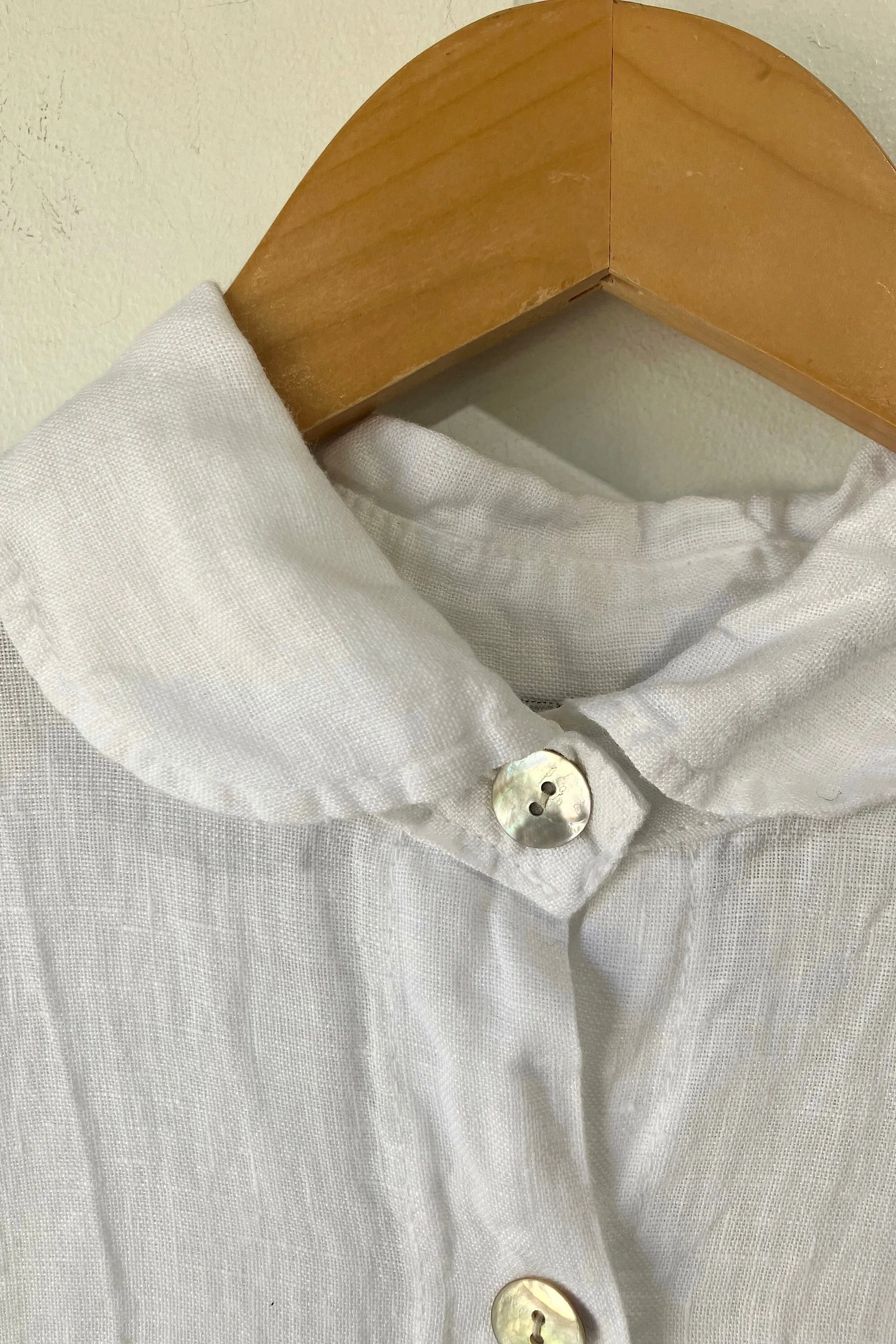 Meo Meli White Linen Top
