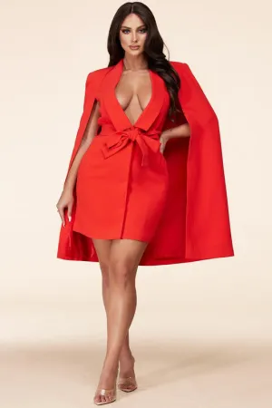 Michelle O Cape Blazer Dress