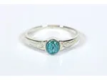 Miraculous Ring Blue Epoxy - Sterling Silver Ring - Blue Jewelry - Epoxy Jewelry