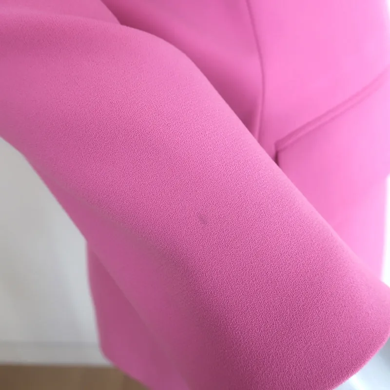 MONOT Backless Mini Blazer Dress Pink Crepe Size 38