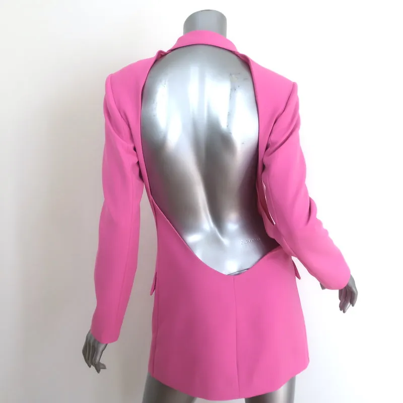 MONOT Backless Mini Blazer Dress Pink Crepe Size 38