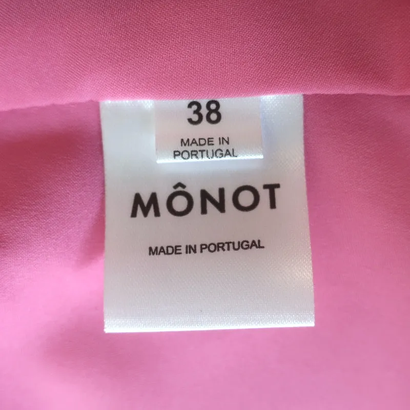 MONOT Backless Mini Blazer Dress Pink Crepe Size 38