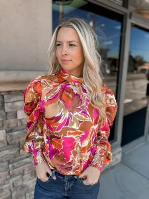 More to Say Floral Printed Top