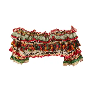 Moschino Red Ruffled Top