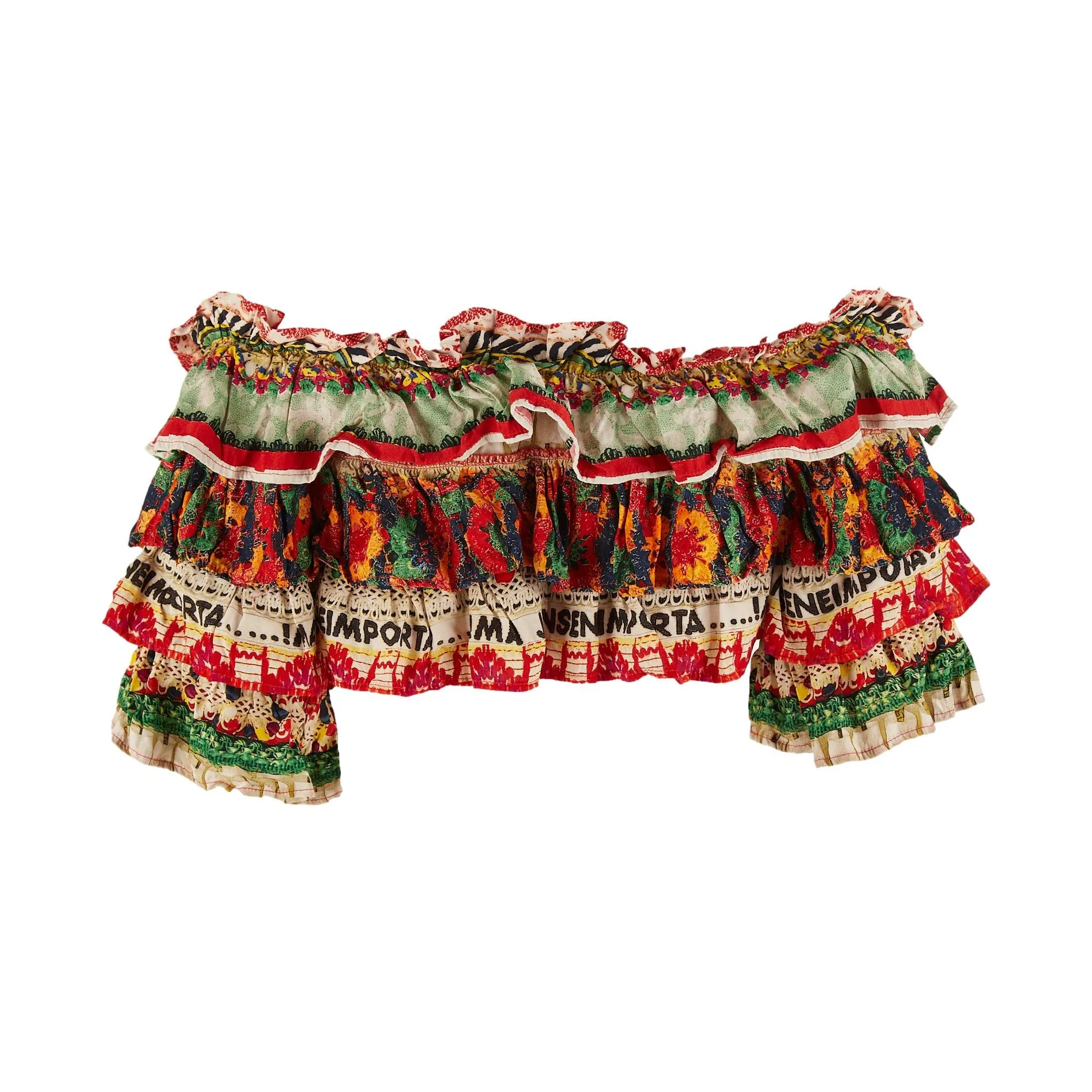 Moschino Red Ruffled Top