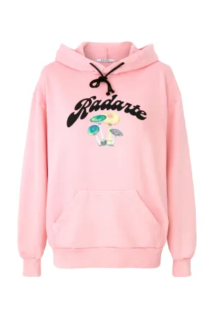 Mushroom Printed Pink Radarte Hoodie