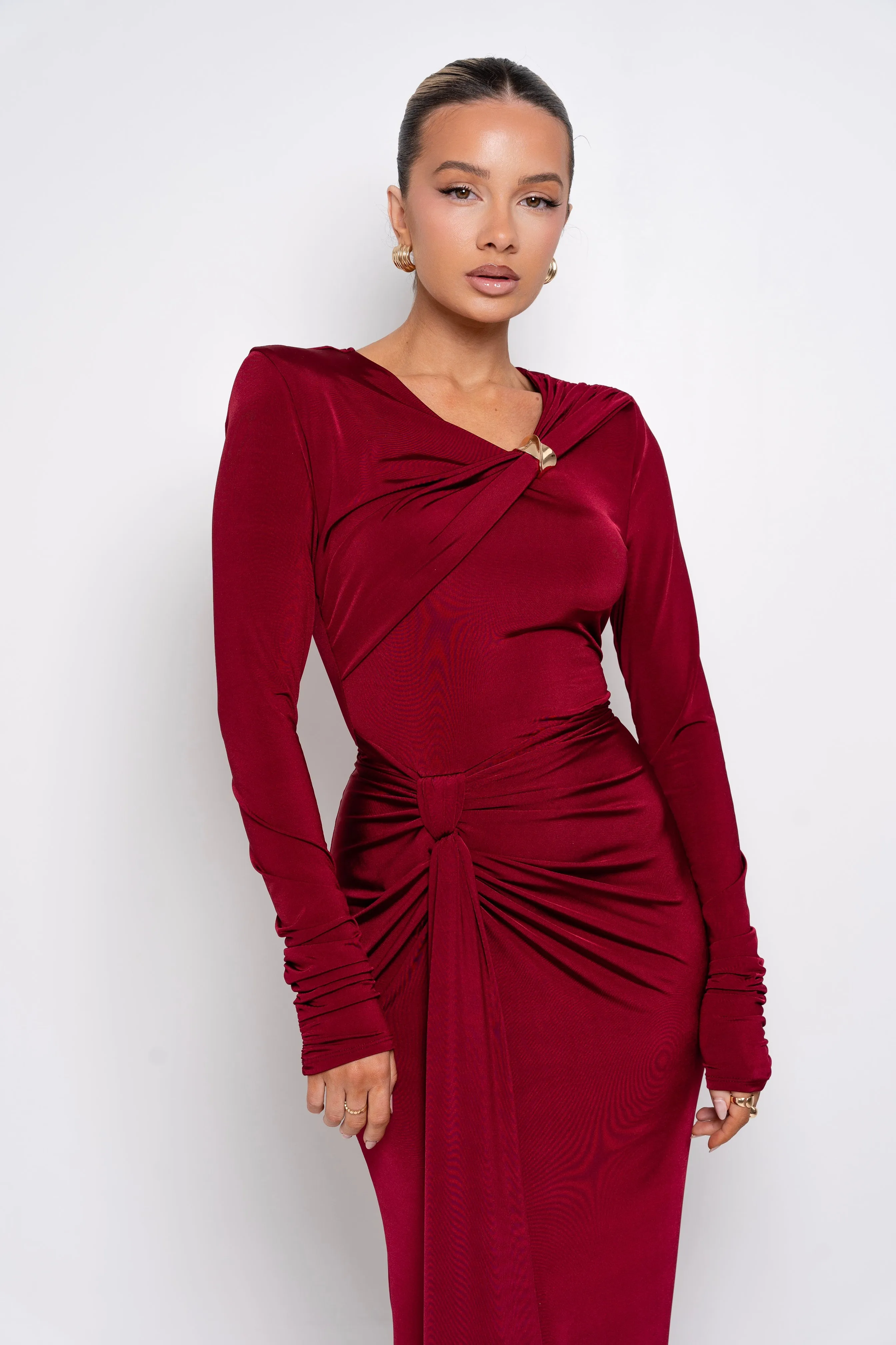 Nailea Burgundy Dress