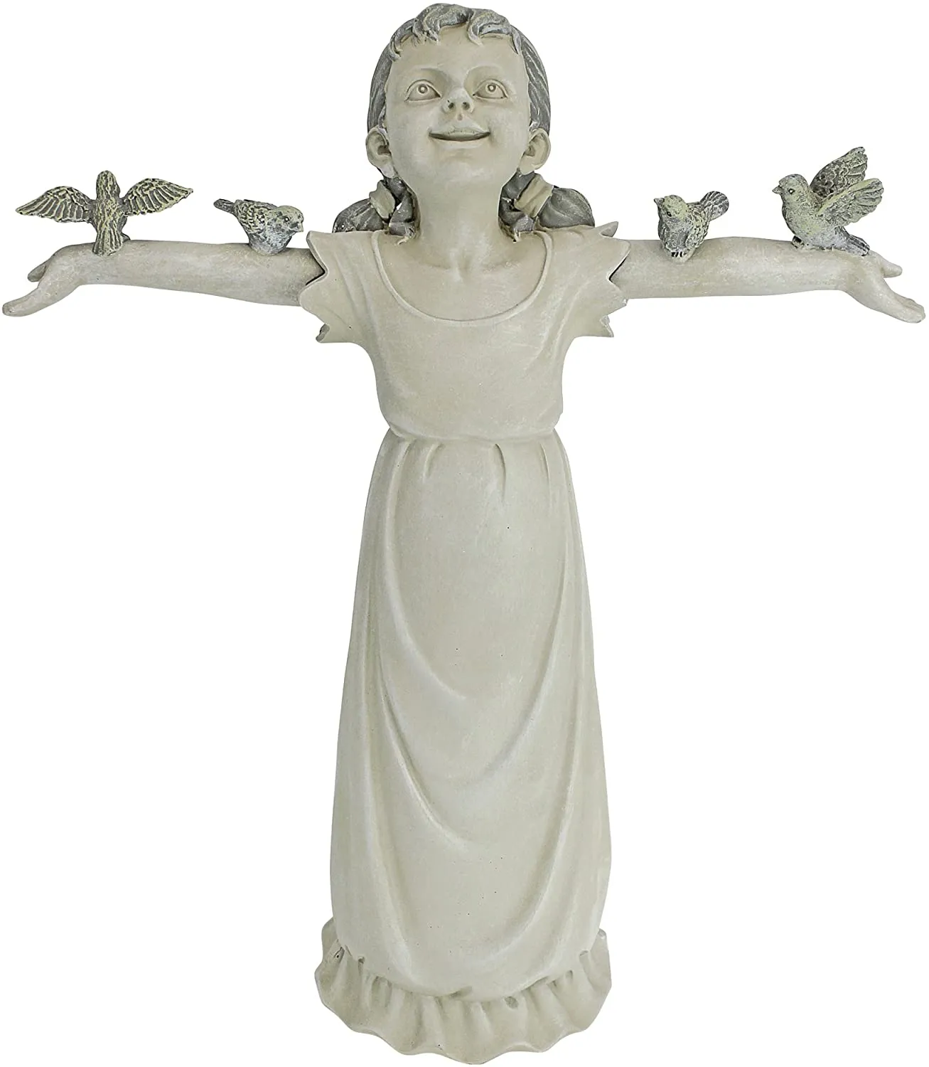 New in box! Beautiful 2 Tone Polyresin Stone Statue "Basking in God's Glory" Use Indoors or Out! 18", Retails $90 w/tax!