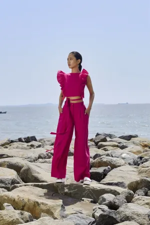 New Season Summer/Fall 24-Top Overlap Cotton Pink-MT Overlap Top-KA Pink-Fashion Edit Mati