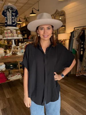 Nina Button Down Hi-Lo Top