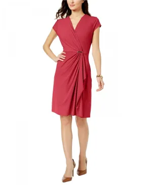 NWT Charter Club Womens Draped Faux-Wrap Dress. 100010803M XX-Large
