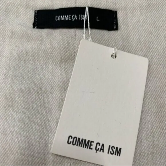 NWT Comme Ca Ism Preppy Orange and Cream Vest