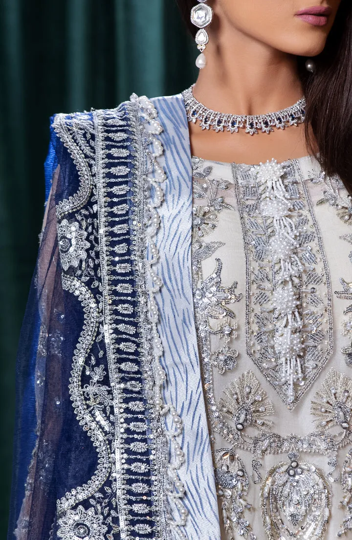 Off White Heavily Embellished Pakistani Salwar Kameez Dupatta Suit