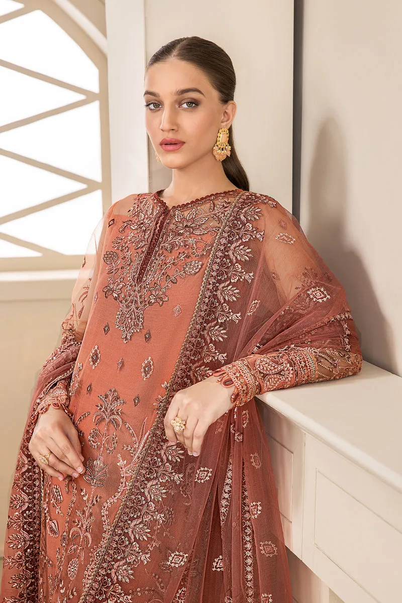 Orange Pink Embroidered Pakistani Salwar Kameez Dupatta Salwar Suit