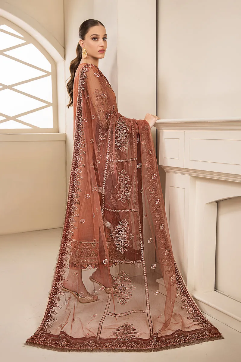 Orange Pink Embroidered Pakistani Salwar Kameez Dupatta Salwar Suit