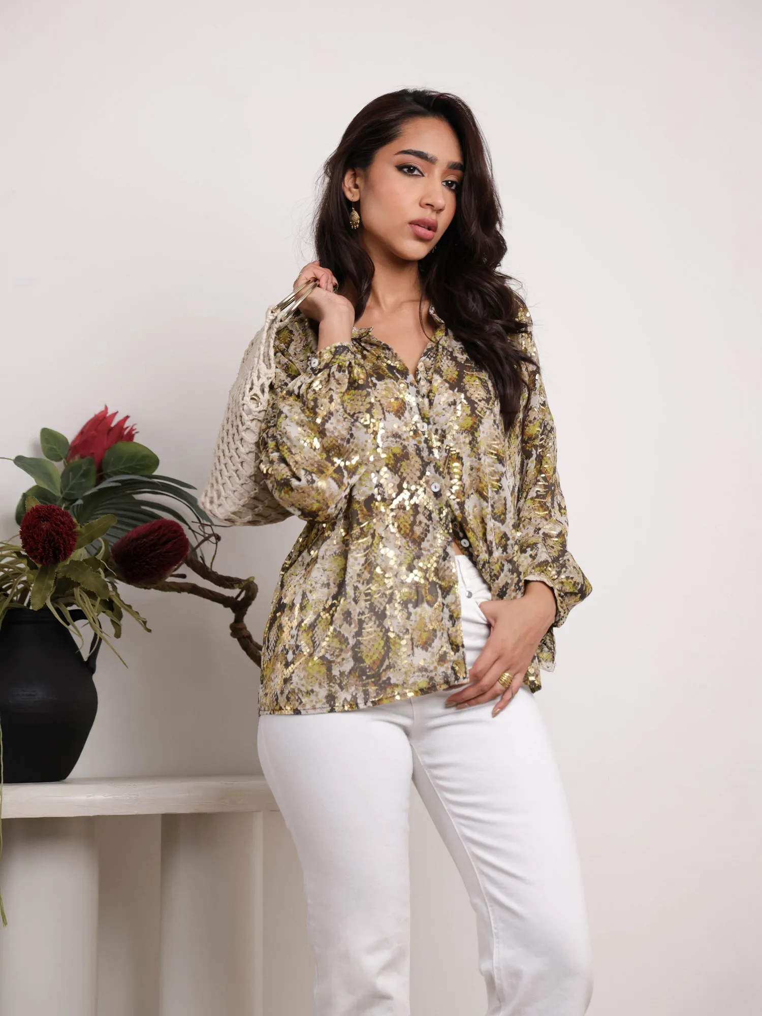 Over Sized Printed Top