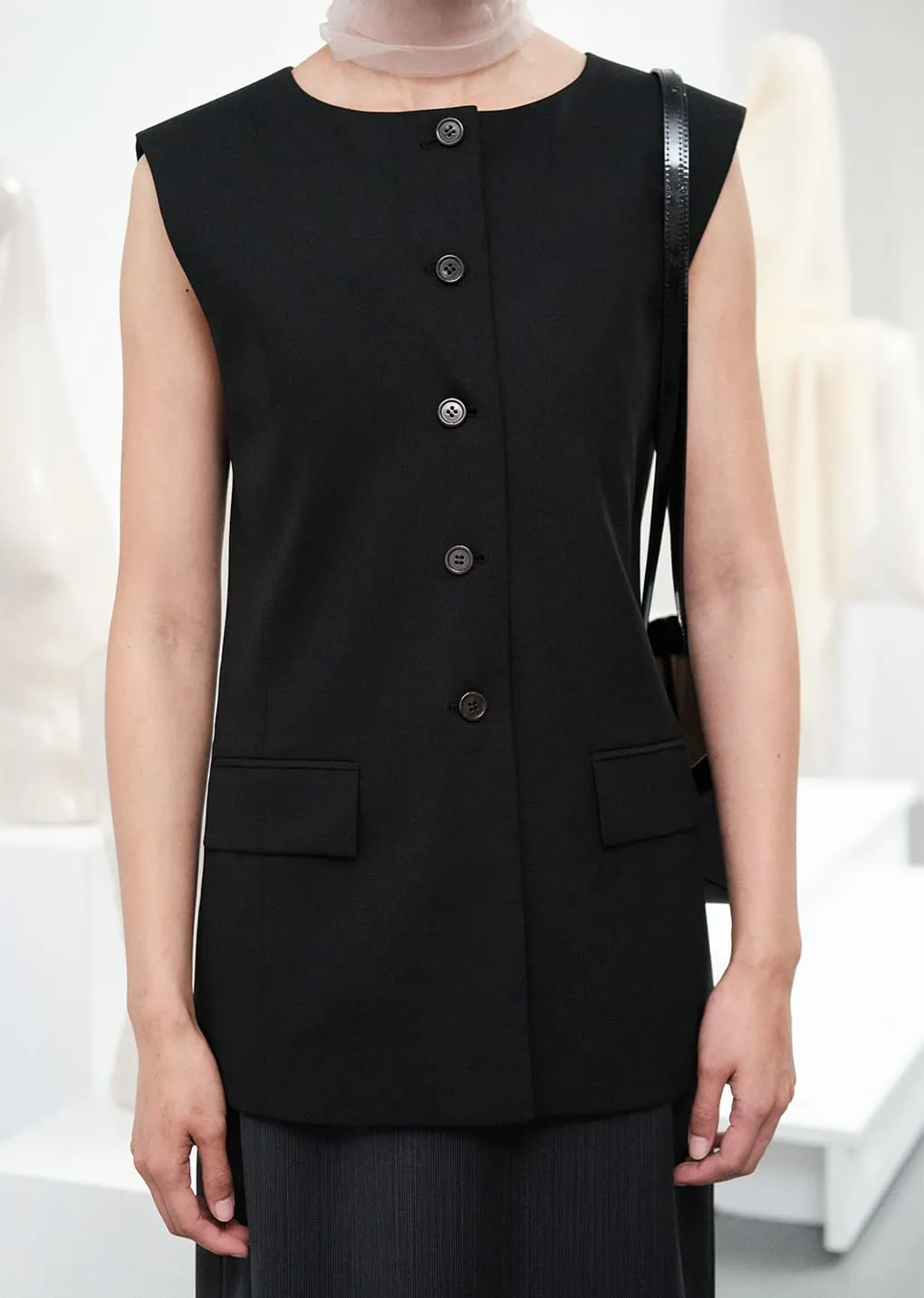 OVERSIZE BUTTON VEST