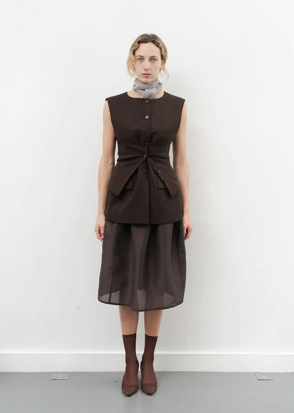 OVERSIZE BUTTON VEST