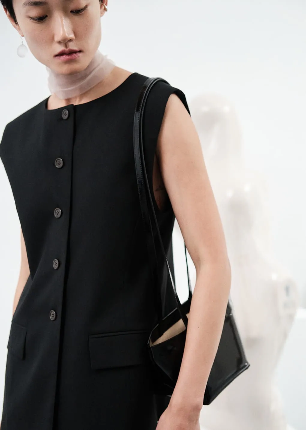 OVERSIZE BUTTON VEST