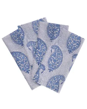 Paisley Aegean Block Print Napkin Set