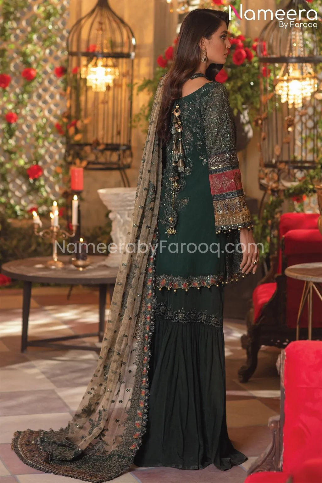 Pakistani Sharara Suit by Pakistani Designer #PF198