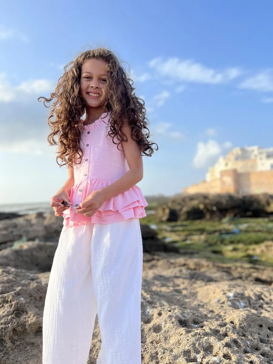 Pale Pink Peplum Top..