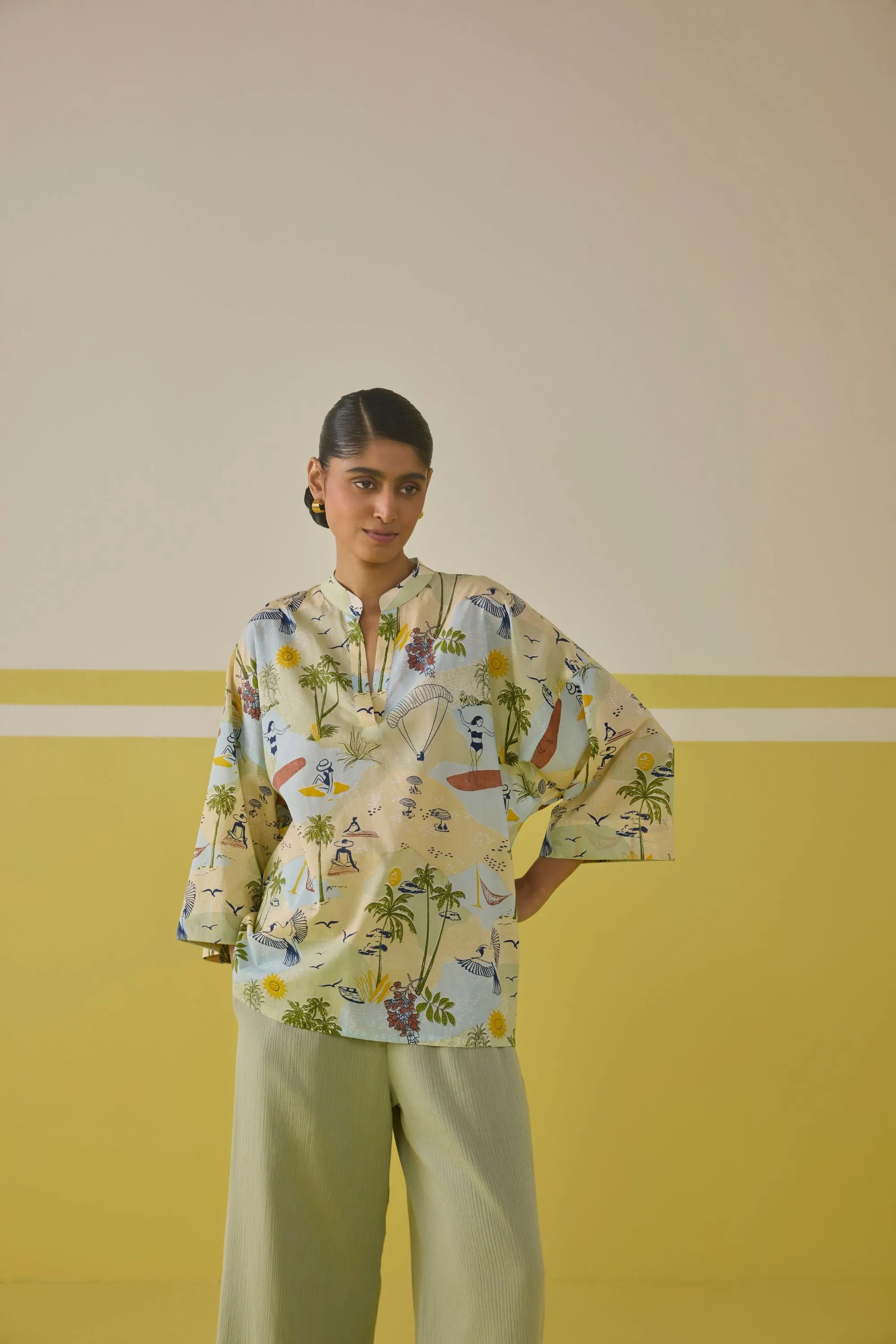 Palmy Summer Lyocell Top