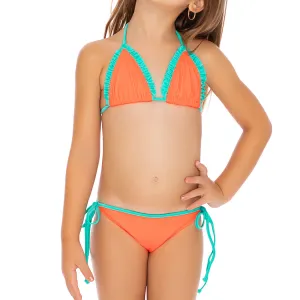PARADISE - Crystallized Ruffle Triangle Tie Side Bikini