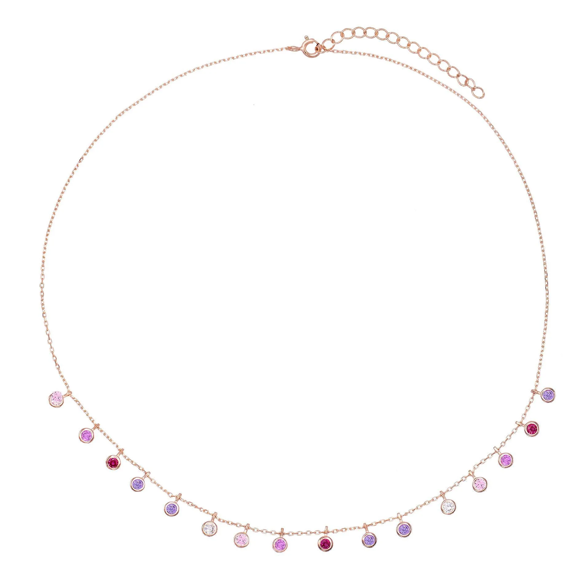 Pastel Bezel Necklace
