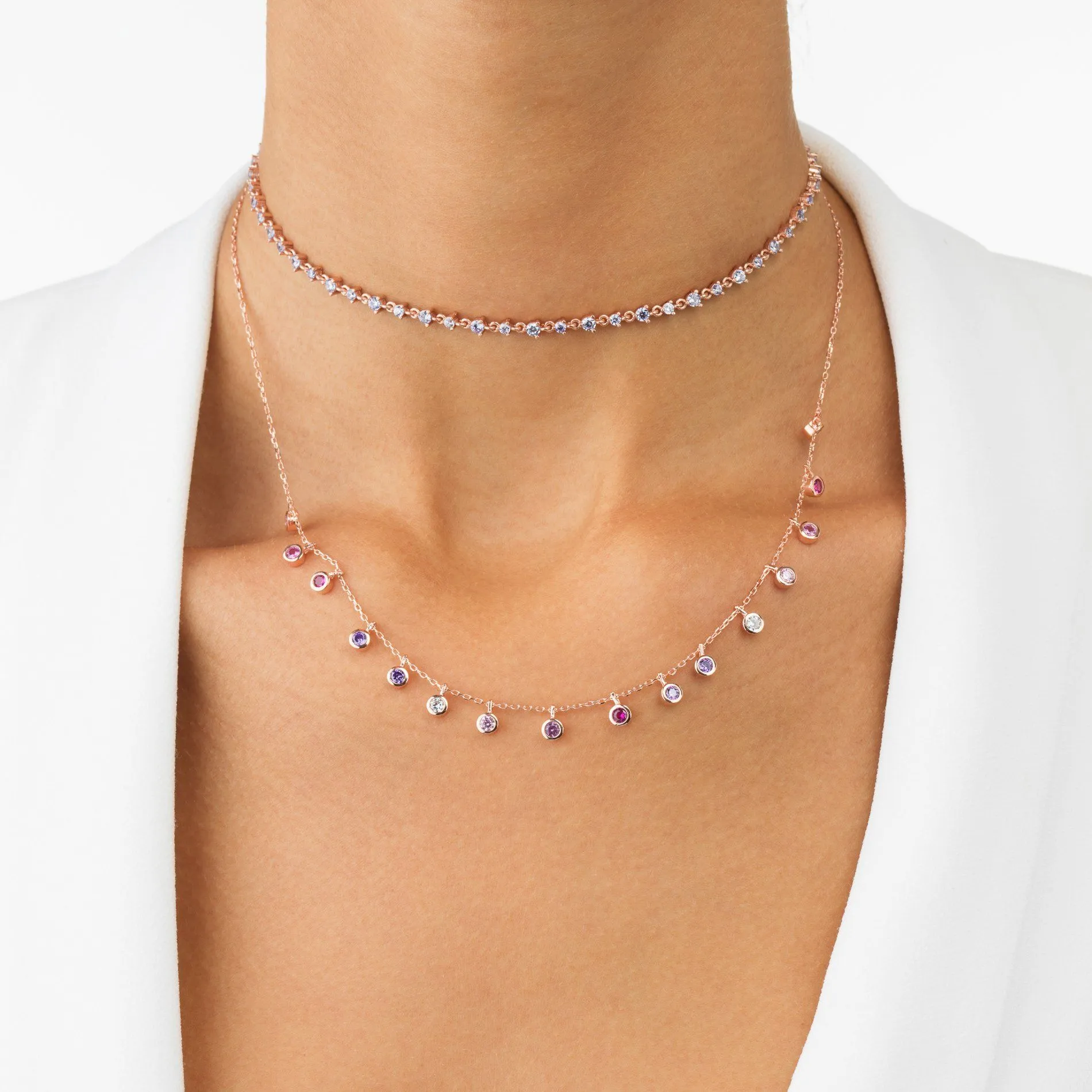 Pastel Bezel Necklace