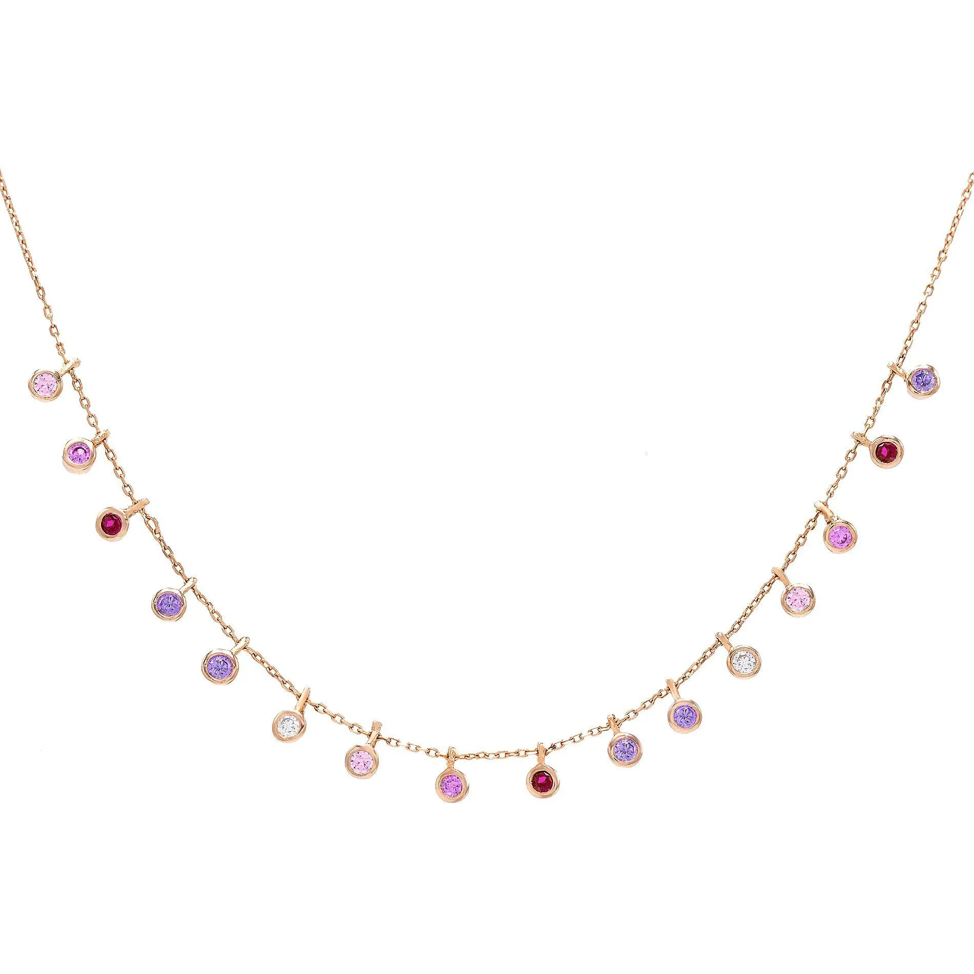 Pastel Bezel Necklace
