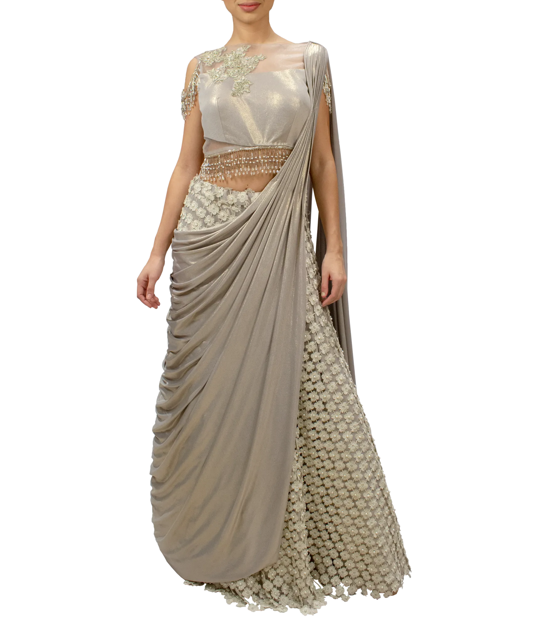 Pearl embellished Lehenga