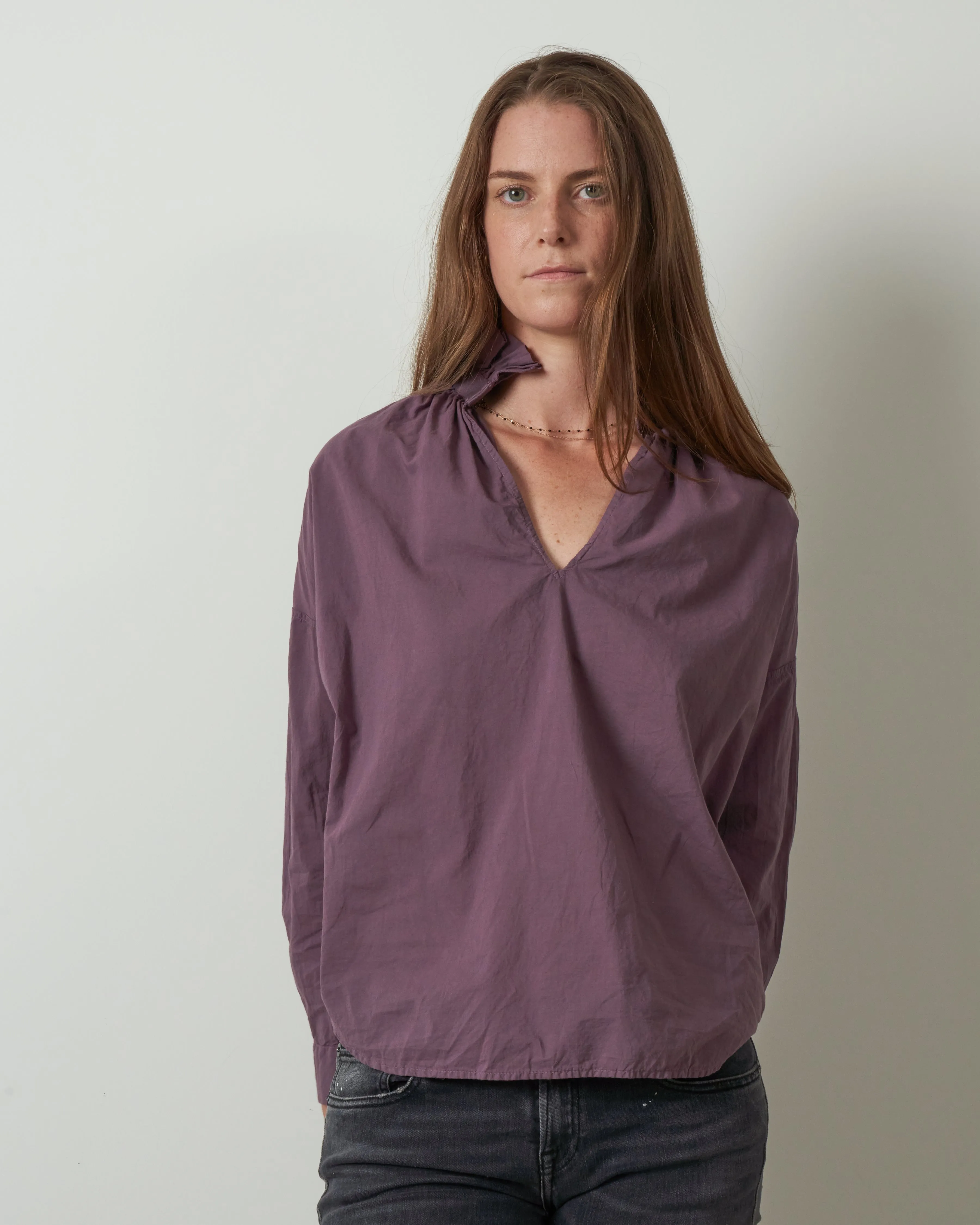 penelope cabo shirt - eggplant