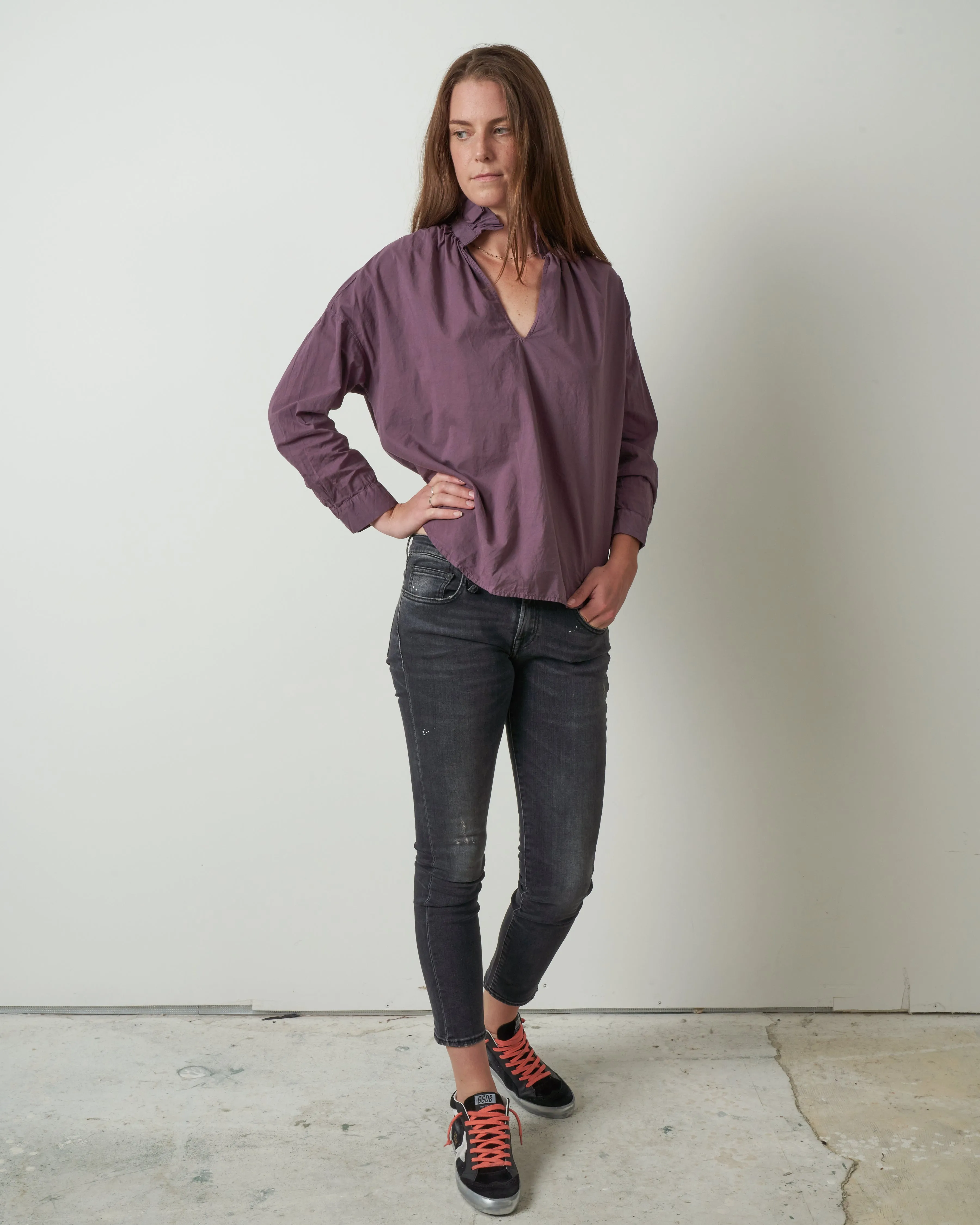 penelope cabo shirt - eggplant