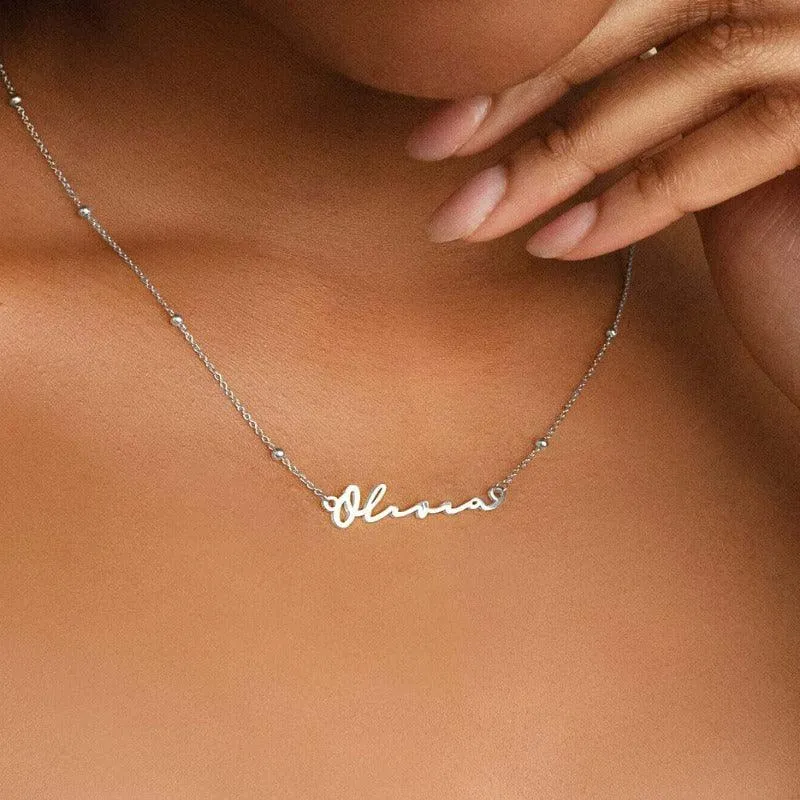 Personalized Name Signature Necklace – Custom Chain Varieties