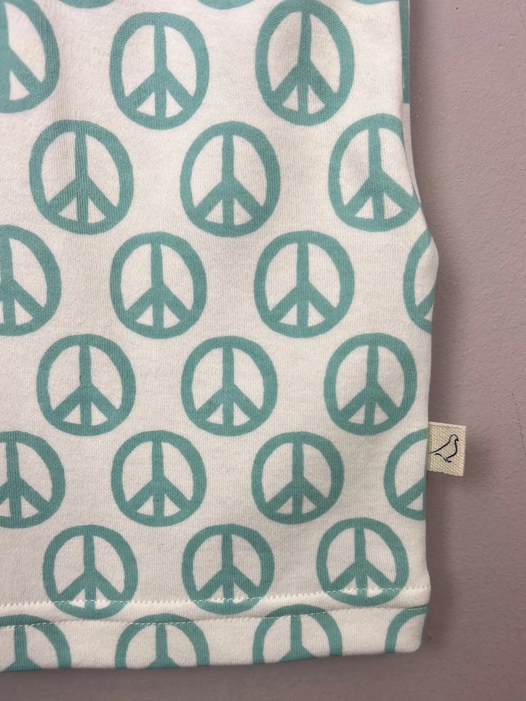 Pigeon Organics Turquoise Peace T-shirt New 2-3y