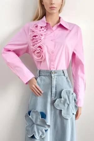 Pink Button Down top