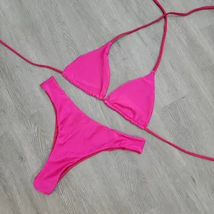 Pink on Pink Triangle Top Sample