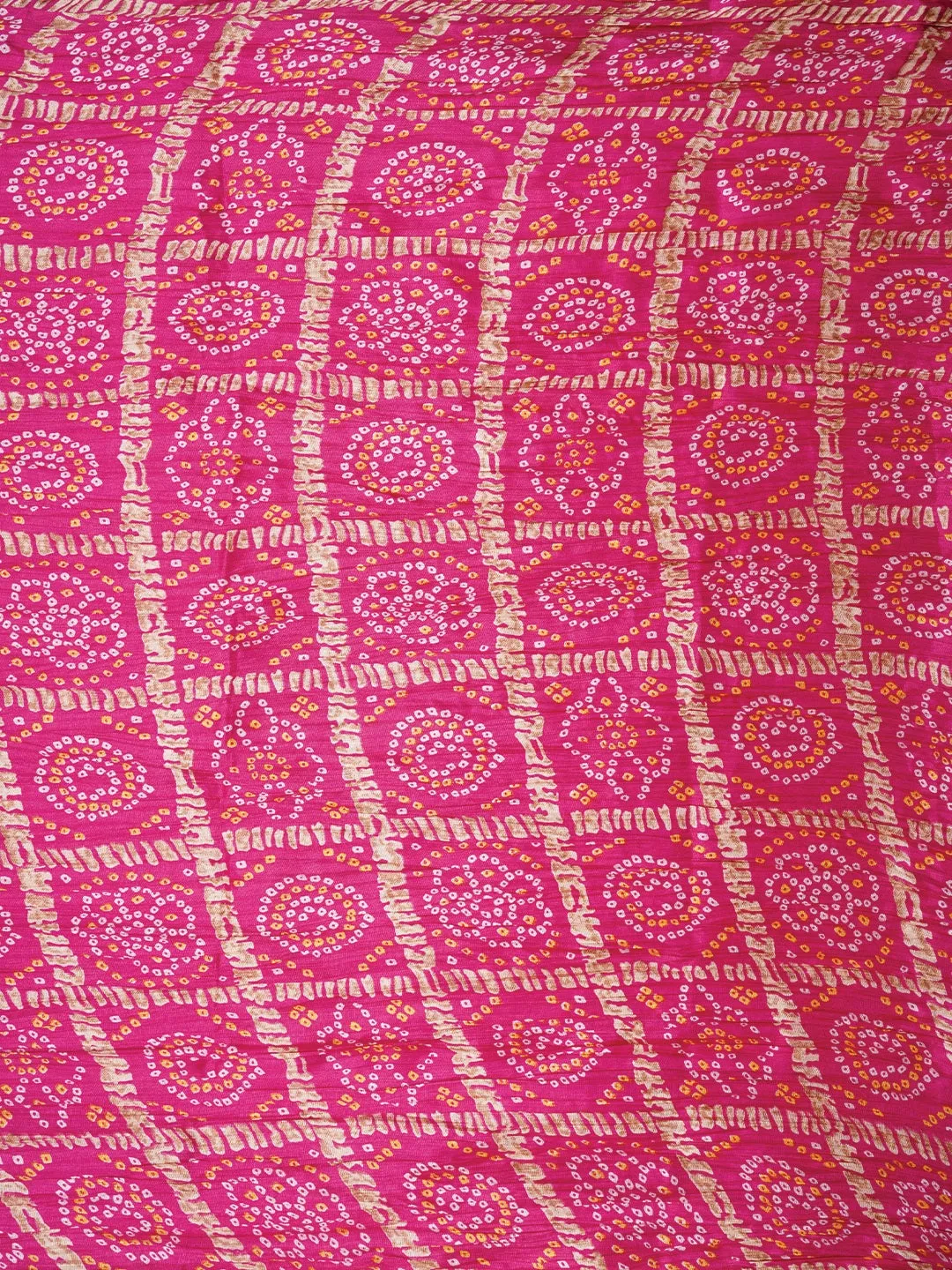 Pink Unstitched Zari Silk Blend Dress Material With Dupatta