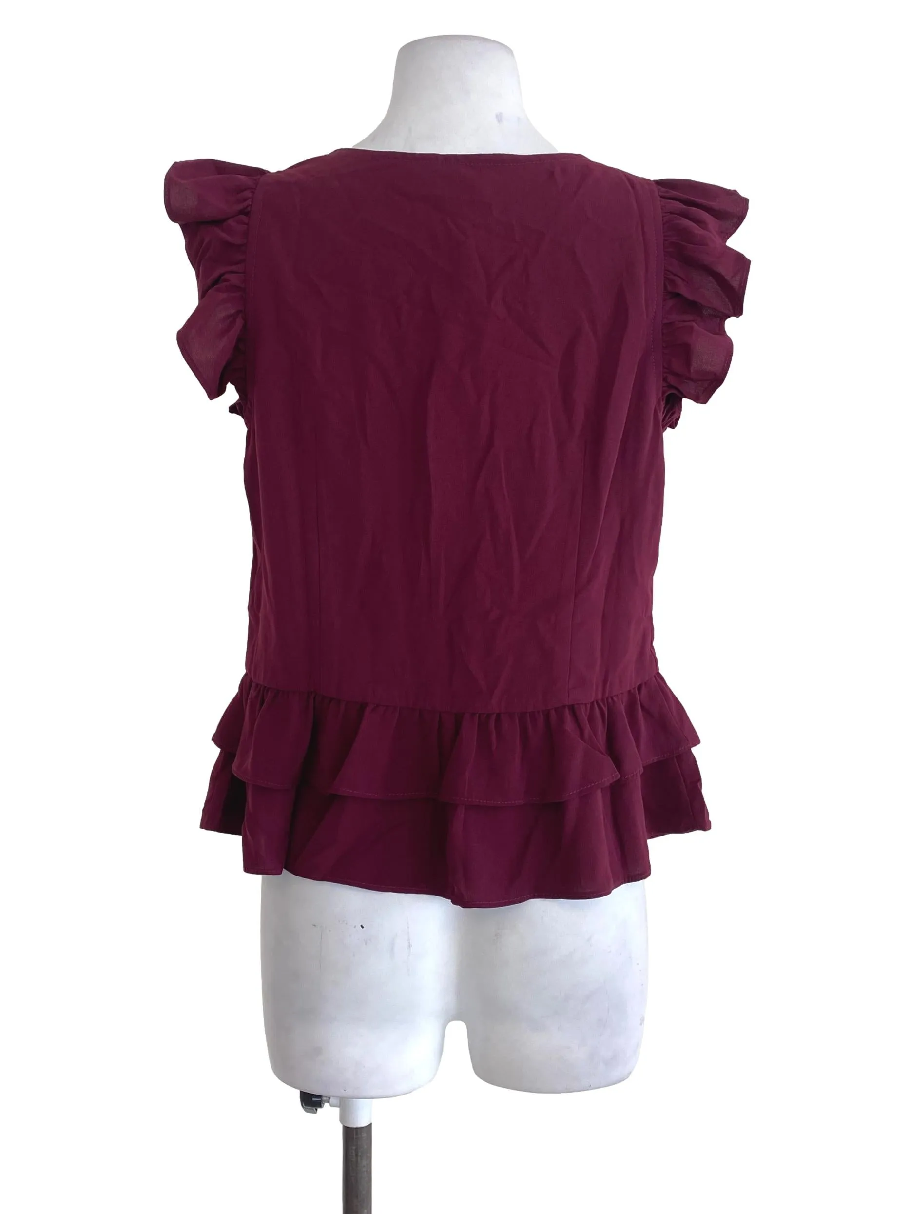 Plum Ruffled Top