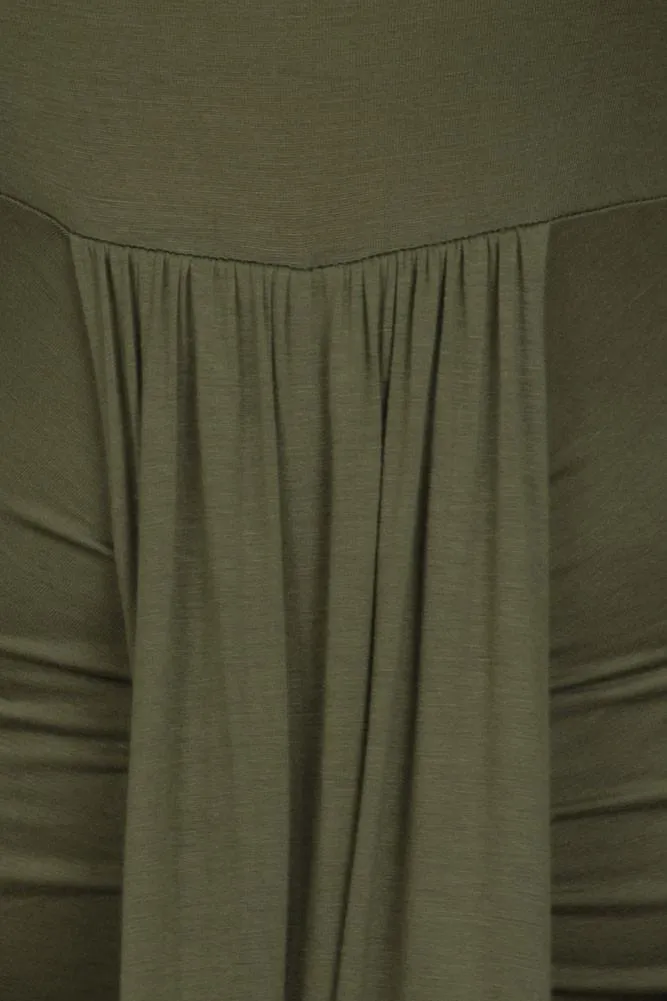 Plus Size Bella Draped Knit Midi Dress