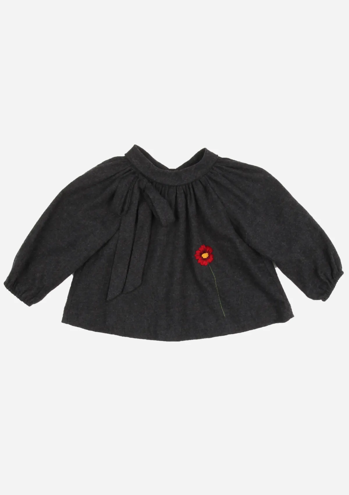 Poppy Flower Top, Anthracite