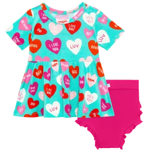 Posh Peanut Valerie S/S Basic Peplum Top & Bloomer Set